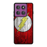 Flash SUperhero Logo on Wood Motorola Moto Edge 60 Pro Case OV4872