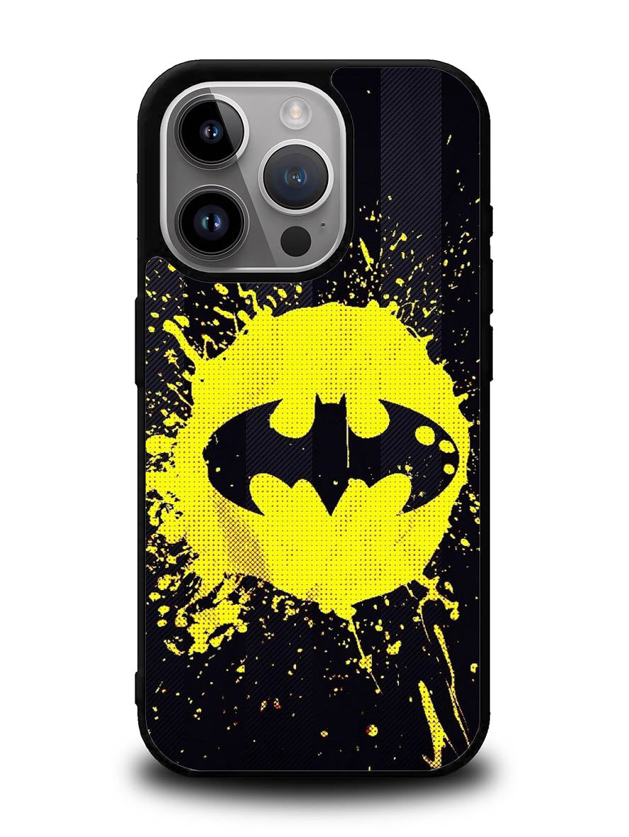 Batman Logo Yellow iPhone 14 Pro Max Case QC0633