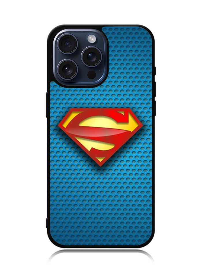 Superman Blue Carbon Logo iPhone 15 Pro Max Case