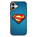 Superman Blue Carbon Logo iPhone 16 Plus Case
