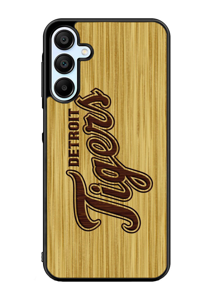 detroit tigers logo wood Samsung Galaxy A35 5G Case OV4689