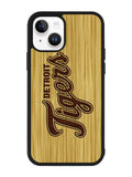 detroit tigers logo wood iPhone 14 Plus Case QC4689