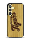 detroit tigers logo wood Samsung Galaxy S25 5G Case OV4689