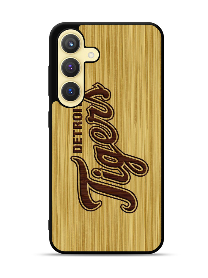 detroit tigers logo wood Samsung Galaxy S23 FE 5G Case QC4689