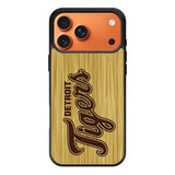 detroit tigers logo wood iPhone 17 Pro Max Case QC4689