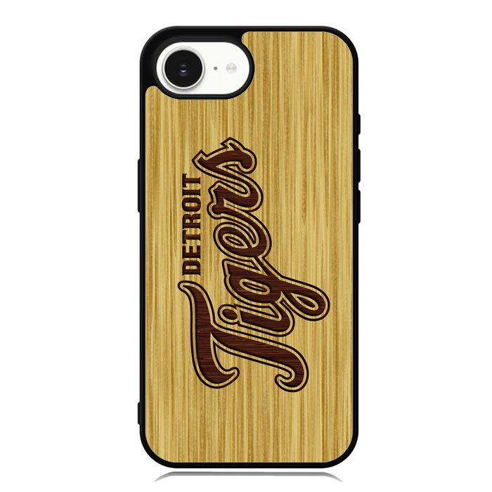 detroit tigers logo wood iPhone 16e Case OV4689