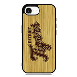 detroit tigers logo wood iPhone 16e Case OV4689