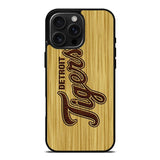 detroit tigers logo wood iPhone 16 Pro Max Case OV4689