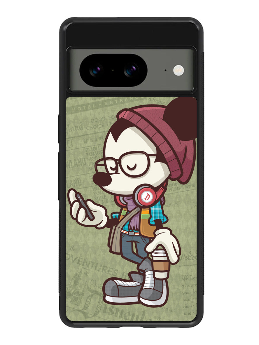 mickey mouse hipster Google Pixel 8 Case QC3276