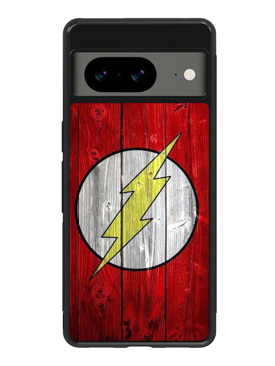 Flash SUperhero Logo on Wood Google Pixel 8 Case QC0690