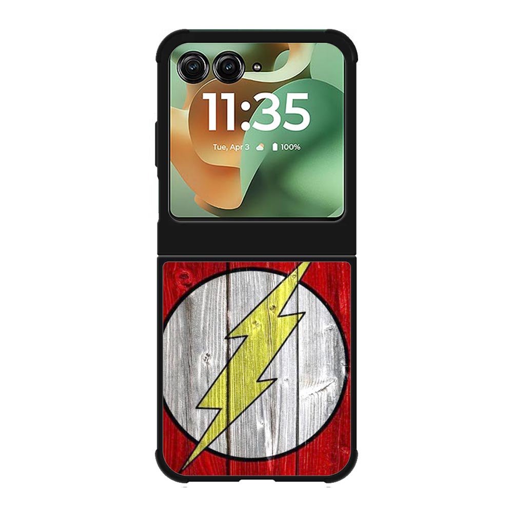 Flash SUperhero Logo on Wood Motorola Moto RAZR 2025 Case OV0690