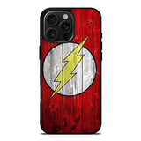 Flash SUperhero Logo on Wood iPhone 16 Pro Case OV0690