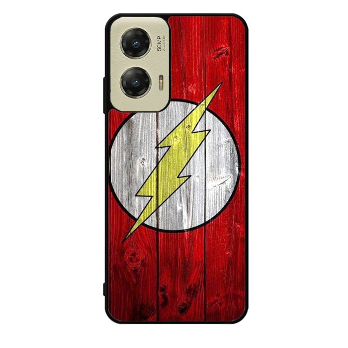 Flash SUperhero Logo on Wood Motorola Moto G Stylus 5G 2024 Case OV0690