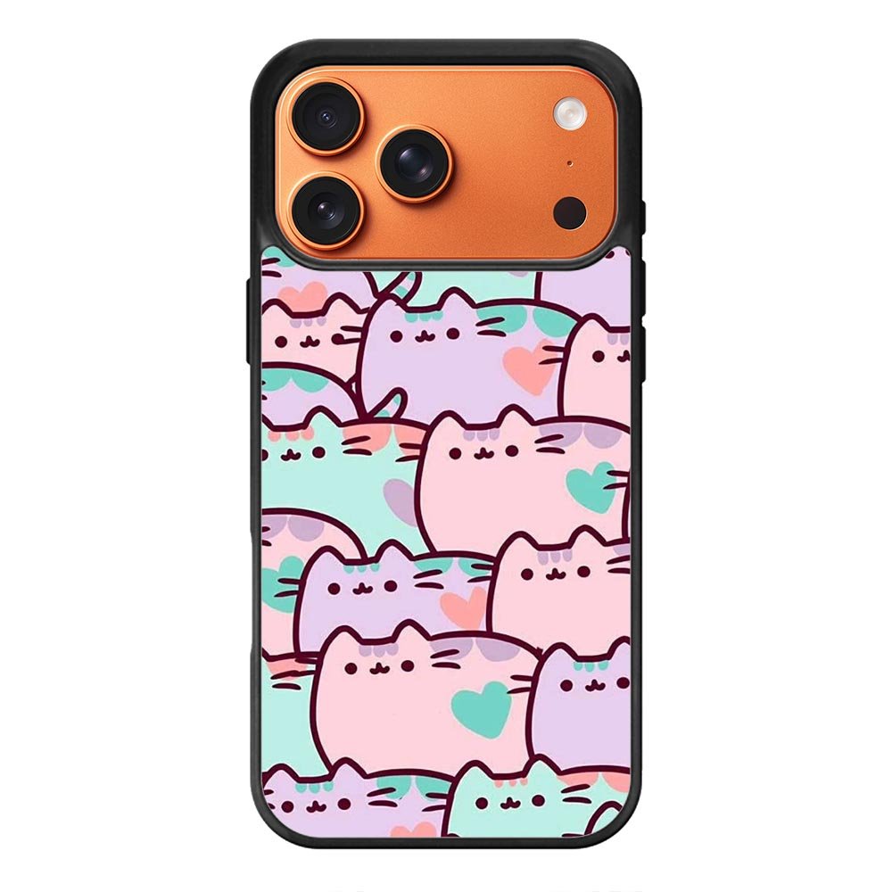 pusheen pattern iPhone 17 Pro Max Case QC0482