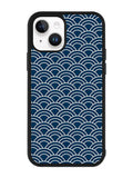 Japanese Gold Cloud Wave Indigo Pattern iPhone 15 Case OV5321