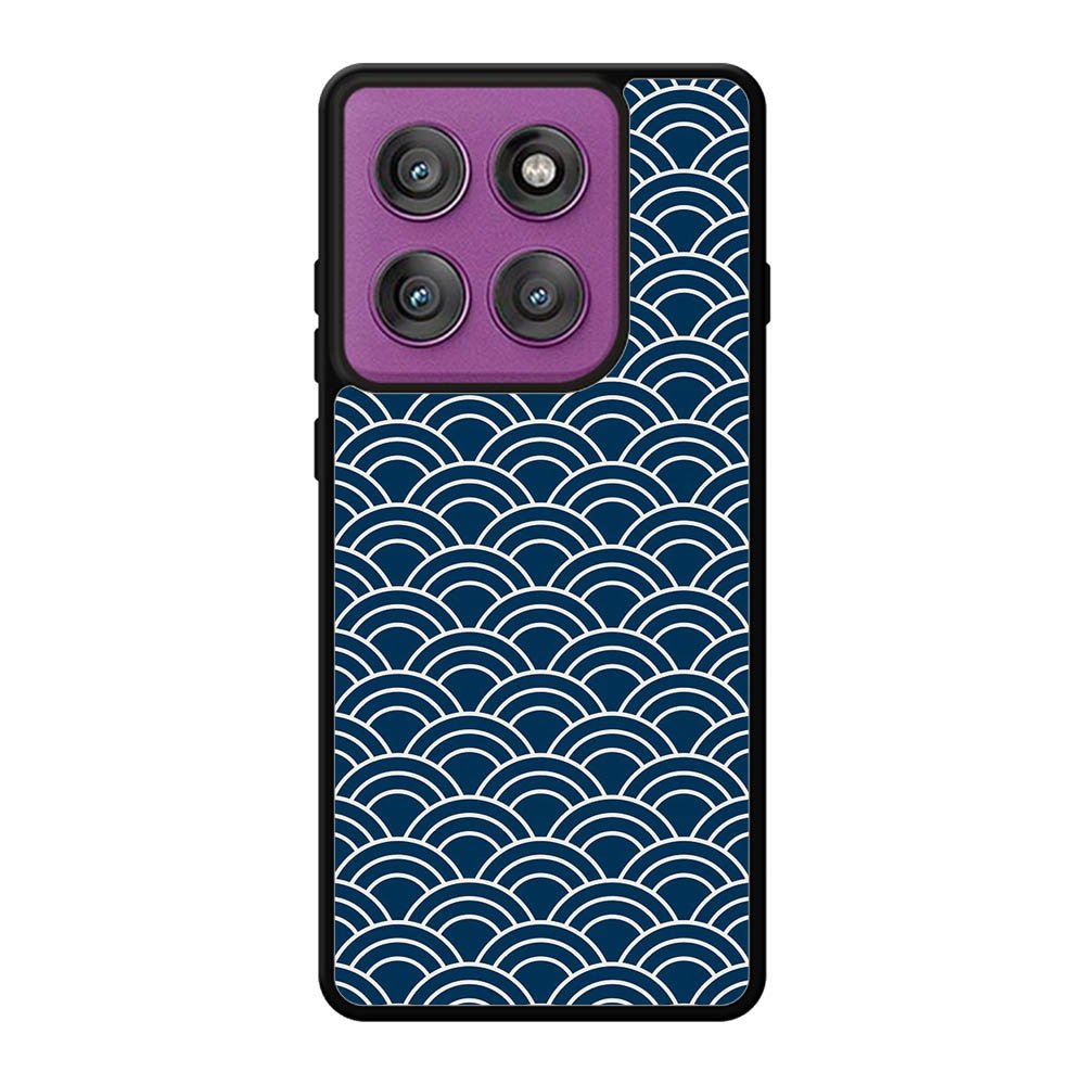 Japanese Gold Cloud Wave Indigo Pattern Motorola Moto Edge 60 Pro Case OV5321