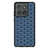 Japanese Gold Cloud Wave Indigo Pattern Motorola Moto Edge 2025 Case OV5321