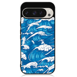 storm waves seamless pattern raging ocean water sea Google Pixel 9 Pro XL Case OV2355