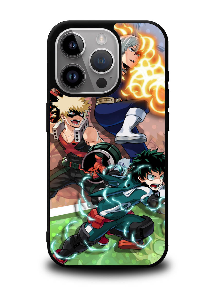 My Hero Academia Deku X Bakugou X Todoroki iPhone 14 Pro Max Case QC3198