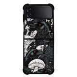 Crow Pattern FLZ0572 Samsung Galaxy Z Flip 5 , Z Flip 4 , Z Flip 3 ,  Z Fold 5 , Z Fold 4 , Z Fold 3 5G Case