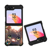 Cute Cat FLZ0647 Samsung Galaxy Z Flip 5 , Z Flip 4 , Z Flip 3 ,  Z Fold 5 , Z Fold 4 , Z Fold 3 5G Case