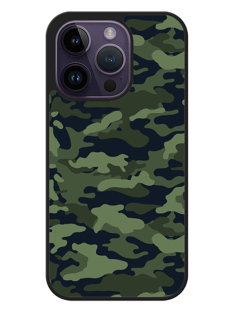 Green Camouflage iPhone 14 Pro Case