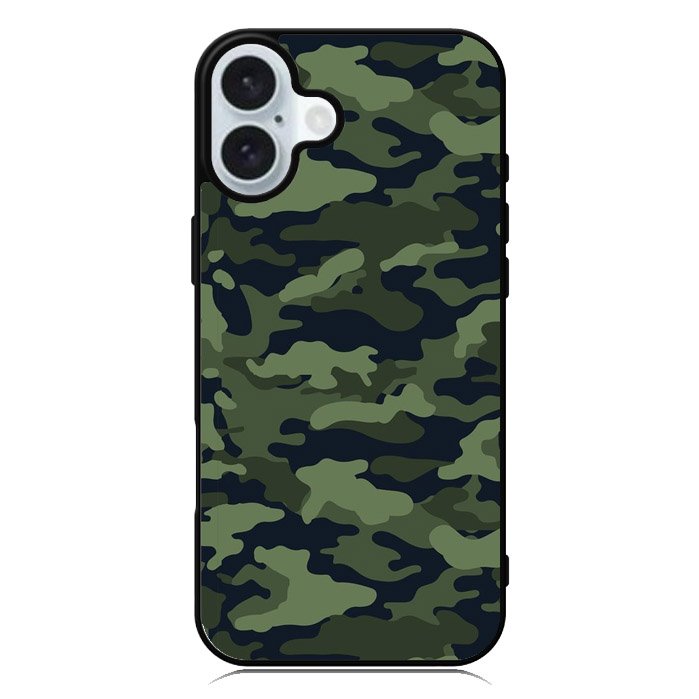 Green Camouflage iPhone 16 Plus Case