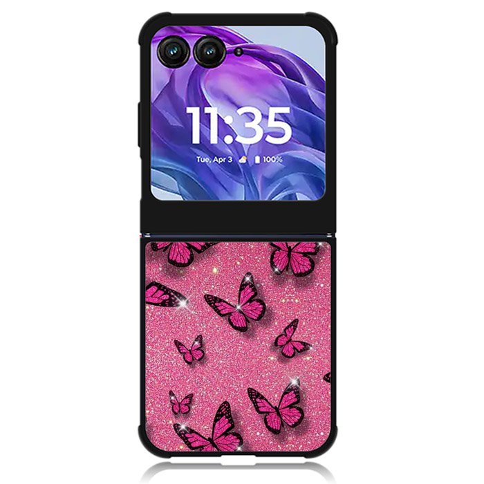 butterfly glitter Motorola Moto Razr Plus 2024 , Moto Razr+ 2024 Case