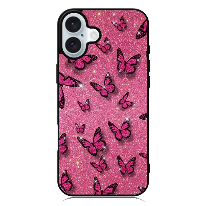 butterfly glitter iPhone 16 Case