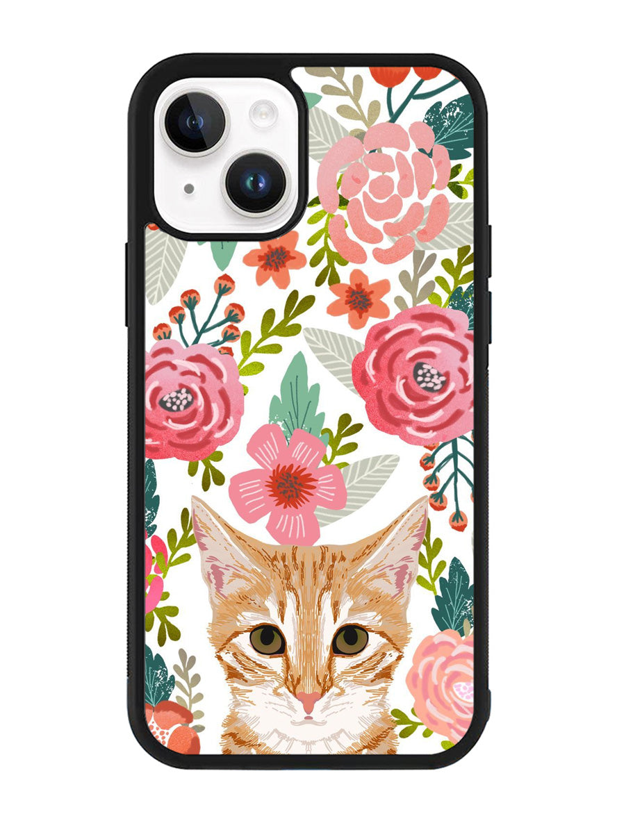 Cat flowers iPhone 15 Plus Case OV9775