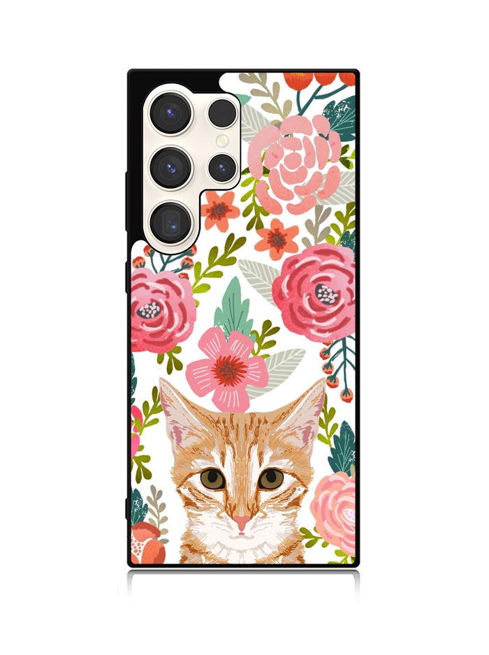Cat flowers Samsung Galaxy S25 Ultra 5G Case QC9775