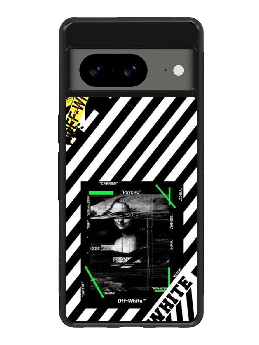 Black and white Google Pixel 8A Case QC8752