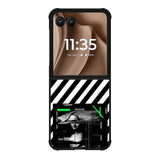 Black and white Motorola Moto RAZR Plus 2025 Case OV8752