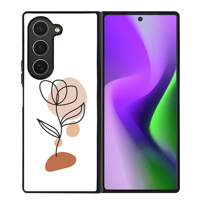 Floral Minimalist FZ1675 Samsung Galaxy Z Fold 6 2024 5G Case