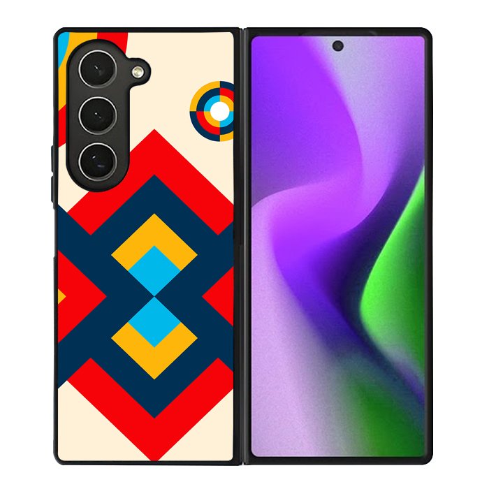 Abstract Bauhaus geometric FZ1793 Samsung Galaxy Z Fold 6 2024 5G Case