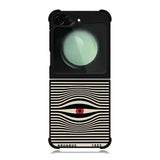 80s Retro Black Stripes FZ4300 Samsung Galaxy Z Flip 6 2024 5G Case
