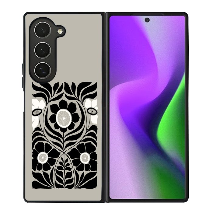 Abstract Dark Flower FZ5215 Samsung Galaxy Z Fold 6 2024 5G Case