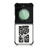 Abstract Dark Leaf FZ5219 Samsung Galaxy Z Flip 6 2024 5G Case