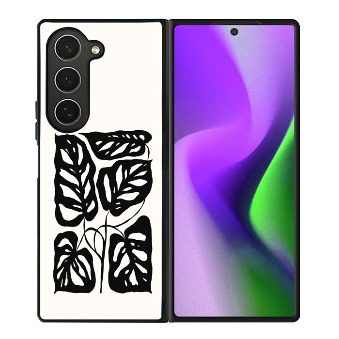 Abstract Dark Leaf FZ5219 Samsung Galaxy Z Fold 6 2024 5G Case