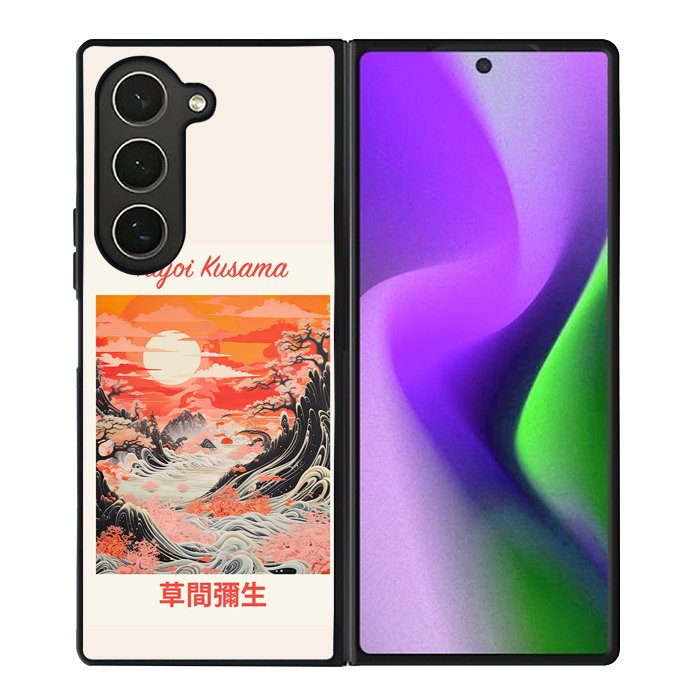 Sunset Sakura Yayoi Kusama Art FZ6273 Samsung Galaxy Z Fold 6 2024 5G Case