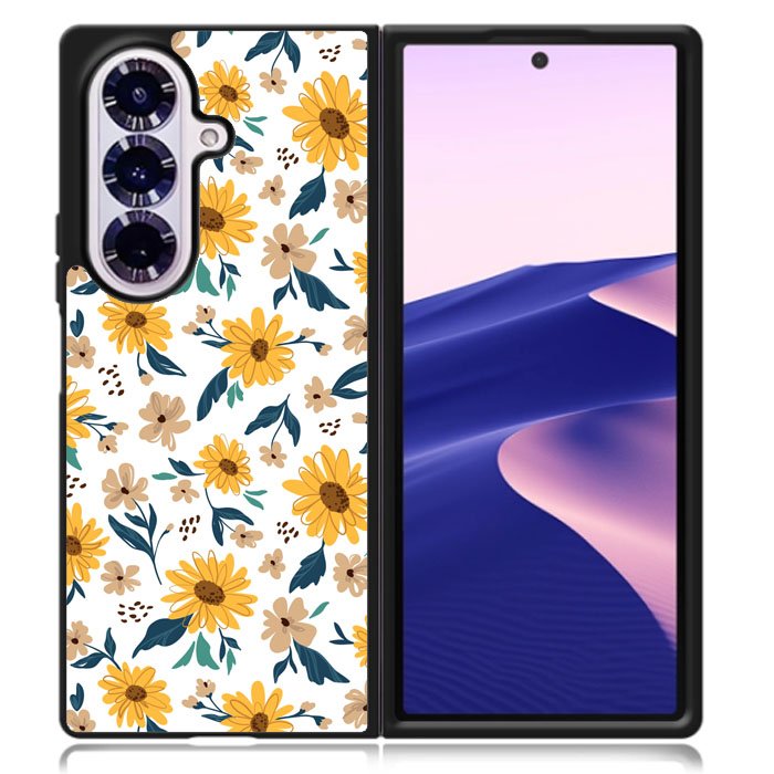 Sunflowers Pattern Samsung Galaxy Z Fold 7 Case OV10448