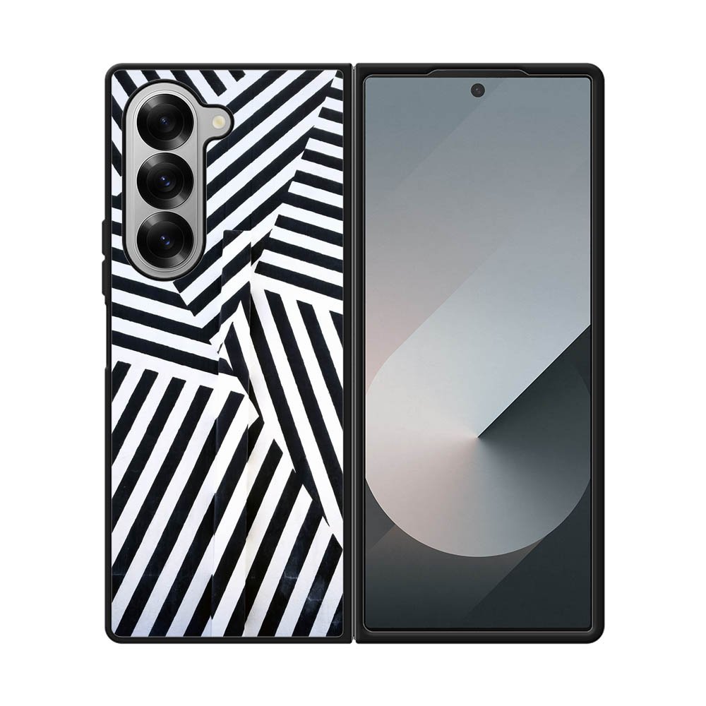 Black And White Samsung Galaxy Z Fold 7 5G Case QC10650