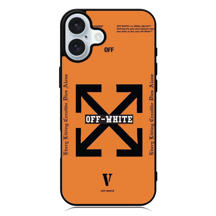 Off White Orange iPhone 16 Plus Case QC11223