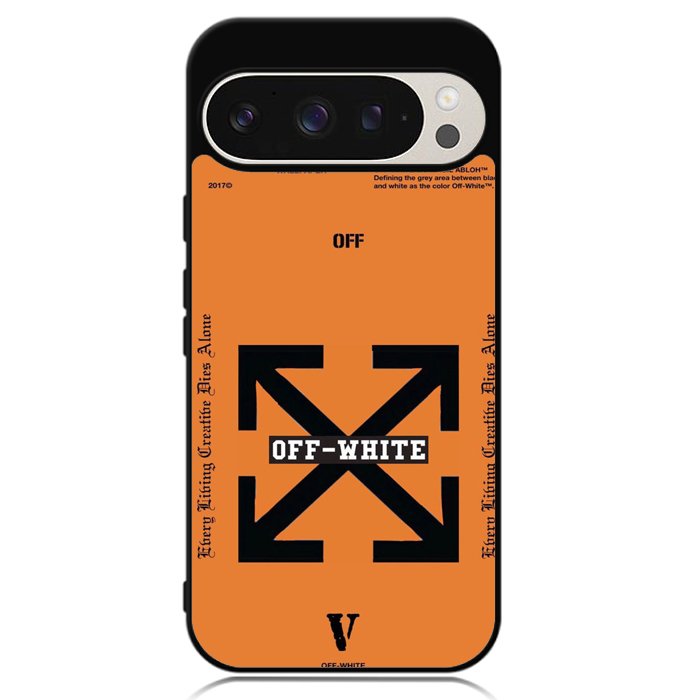 Off White Orange Google Pixel 9 | Pixel 9 Pro Case OV11223