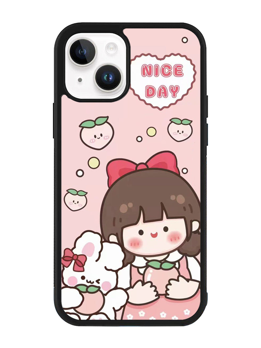 Peach Cute Nice Day iPhone 15 Plus Case OV11224