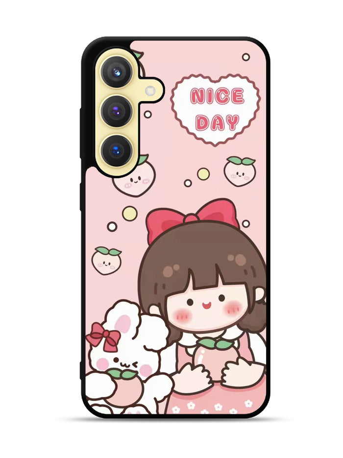 Peach Cute Nice Day Samsung Galaxy S24 5G Case OV11224