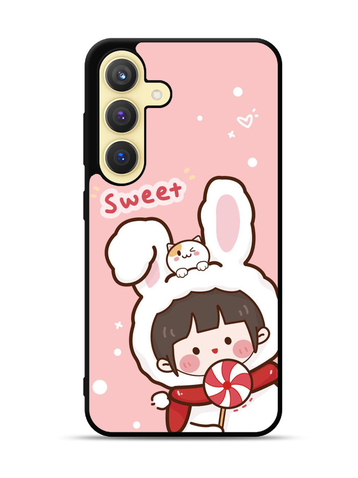 Cute Rabbit Sweet Samsung Galaxy S25 5G Case OV11206