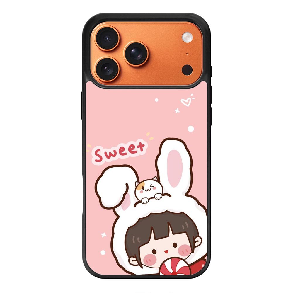 Cute Rabbit Sweet iPhone 17 Pro Case QC11206