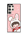 Cute Rabbit Sweet Samsung Galaxy S23 Ultra 5G Case QC11206