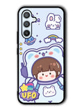 Cute Blue Space Ufo Samsung Galaxy A54 5G Case OV11201